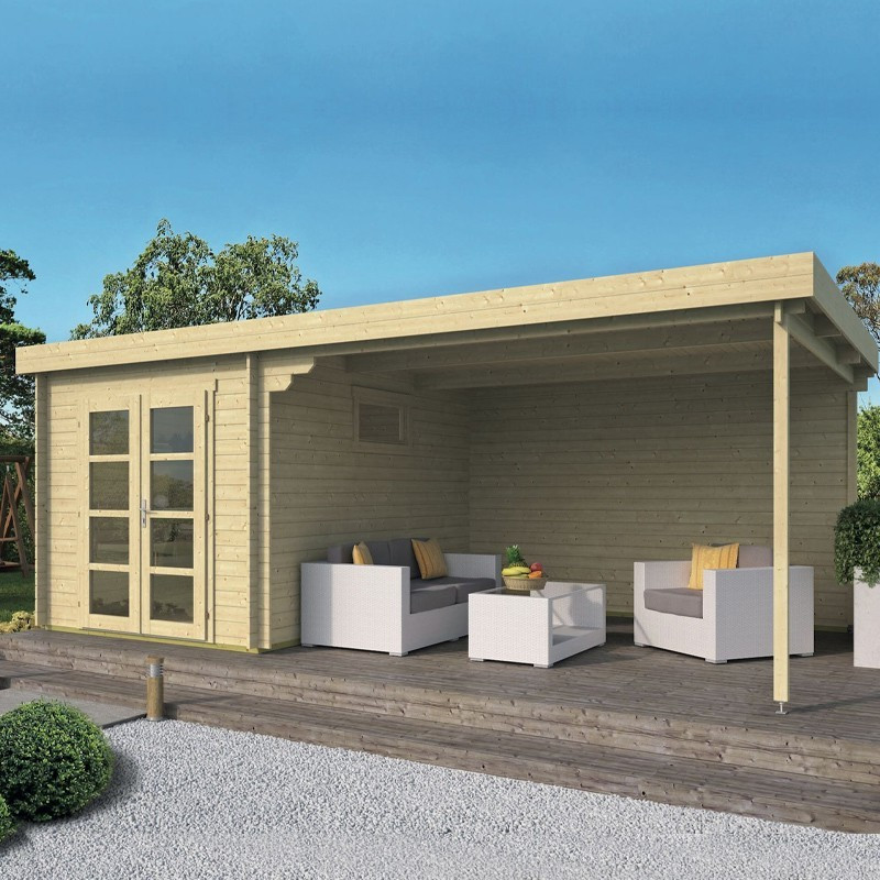 Tuindeco - Chalet bois massif 21,8 m² - 28 mm - Diederik