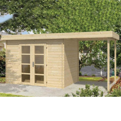 Tuindeco - Cabanon bois massif 9,51 m² - 28 mm - Mi-Moderne