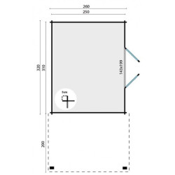 Tuindeco - Cabanon bois massif 13,52 m² - 28 mm - Extramoderne