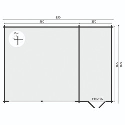 Tuindeco - Garage Remise bois massif - 70mm - Sigurd