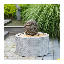 Ubbink - Conteneur Decowall Wicker VII gris - 90L