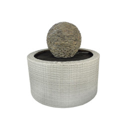 Ubbink - Conteneur Decowall Wicker VII gris - 90L