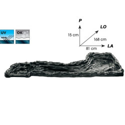 Ubbink - Cascade STANDARD Noir élément cours d'eau extra long - 168 cm