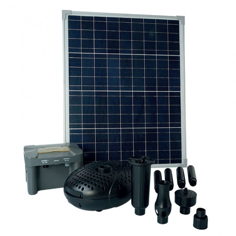 Ubbink - SolarMax 2500 Accu - Pompe fontaine avec panneau solaire 2.480L/h 20W