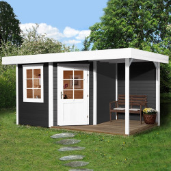 WEKA - Abri Design 213A - Extension 1,58 m - Anthracite - 2,98 x 2,98 x 2,37 m