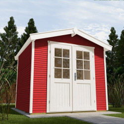 WEKA - Abri de Jardin 218 - Rouge Suédois - 2,05 x 3,00 x 2,34 m