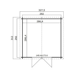 Lasita - Abri Design Aurely - Aspect Brut - 3.28 x 3.12 x 2.22 m