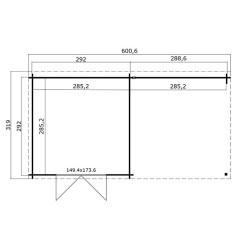 Lasita - Abri Design Mouny - Aspect Brut - 6.01 x 3.19 x 2.05 m