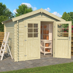 Lasita - Abri de Jardin Anny - Aspect Brut - 2.54 x 2.40 x 2.22 m