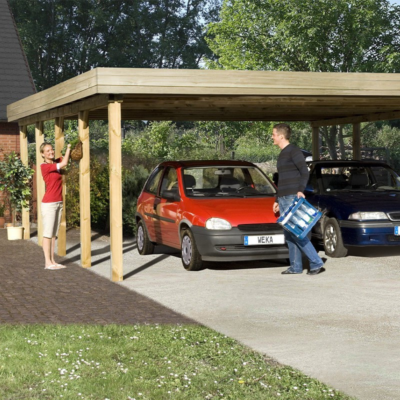 WEKA - Abri Garage Double Véhicules 609 - 8,12 x 6,04 x 2,14 m