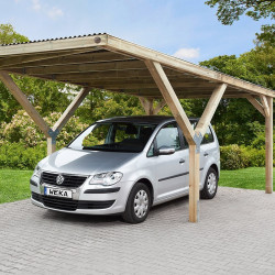 WEKA - Abri Garage en Y Simple Véhicule 612 - Toit Acier - 6,06 x 3,06 x 2,03 m