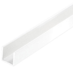 U CARRÉ 23,5X1,5 PVC BLANC 1M