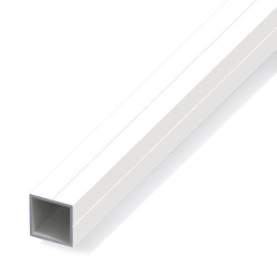 TUBE CARRE DE 1M 23.5 POUR M20 ALU BLANC