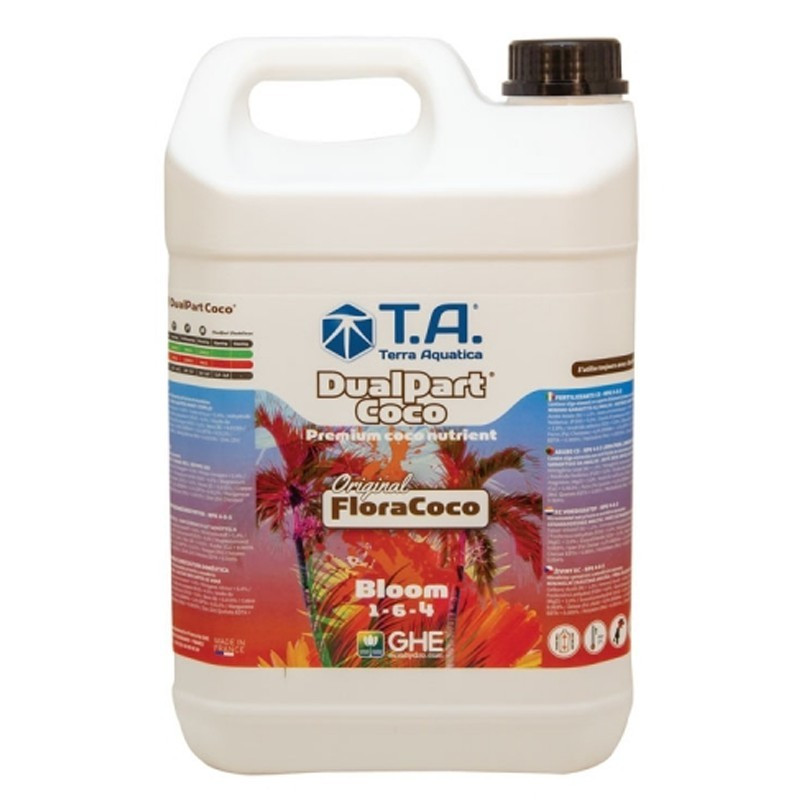 Terra Aquatica GHE - Engrais DualPart Coco Bloom 5L spécial culture coco Terra Aquatica GHE - Engrais DualPart Coco Bloom 5L spécial culture coco