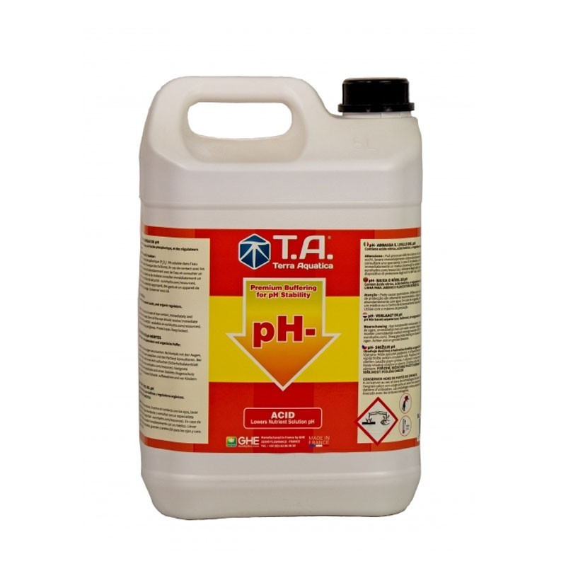 Terra Aquatica GHE - PH Down 5L acide pour abaisser le ph de l'eau des plantes