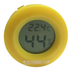 THERMOHYGROMETRE DIGITAL JAUNE 45MM ADVANCED STAR