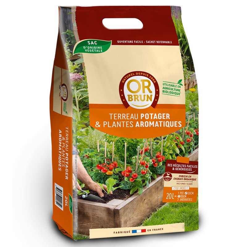 TERREAU POTAGER ET PLANTES AROMATIQUES 20L