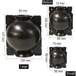 10 BOULES D'ENRACINEMENT TAILLE S - NOIR