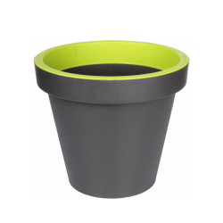 Gardenico - Pot rond Metro Twist N Roll 29cm - Anthracite / Vert