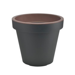 Gardenico - Pot rond Metro Twist N Roll 29cm - Anthracite / Taupe