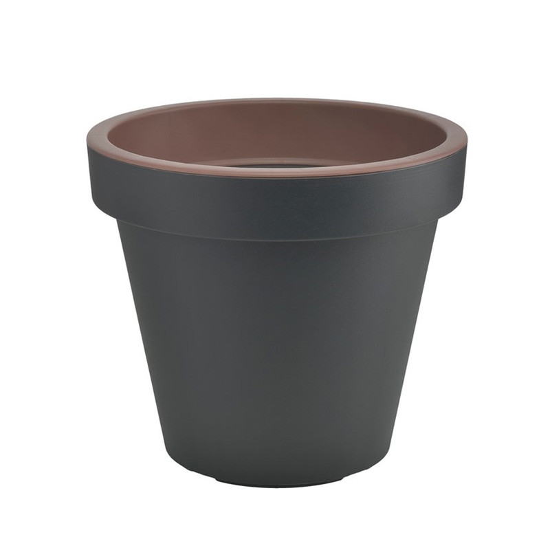 Gardenico - Pot rond Metro Twist N Roll 29cm - Anthracite / Taupe