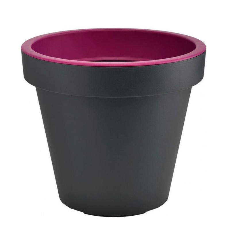 Gardenico - Pot rond Metro Twist N Roll 39cm - Anthracite / Fuchsia