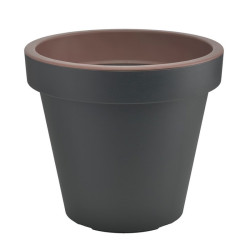 Gardenico - Pot rond Metro Twist N Roll 39cm - Anthracite / Taupe