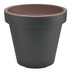 Gardenico - Pot rond Metro Twist N Roll 49cm - Anthracite / Taupe