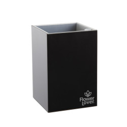 Flower Lover - Cubico pot auto irrigant - 9x9x13.5cm - Noir