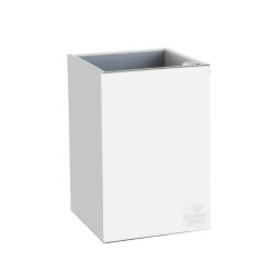 Flower Lover - Cubico pot auto irrigant - 9x9x13.5cm - Blanc