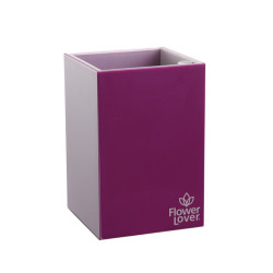 Flower Lover - Cubico pot auto irrigant - 9x9x13.5cm - Violet