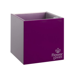 Flower Lover - Cubico pot auto irrigant - 21x21cm - Violet