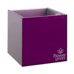 Flower Lover - Cubico pot auto irrigant - 27x27cm - Violet