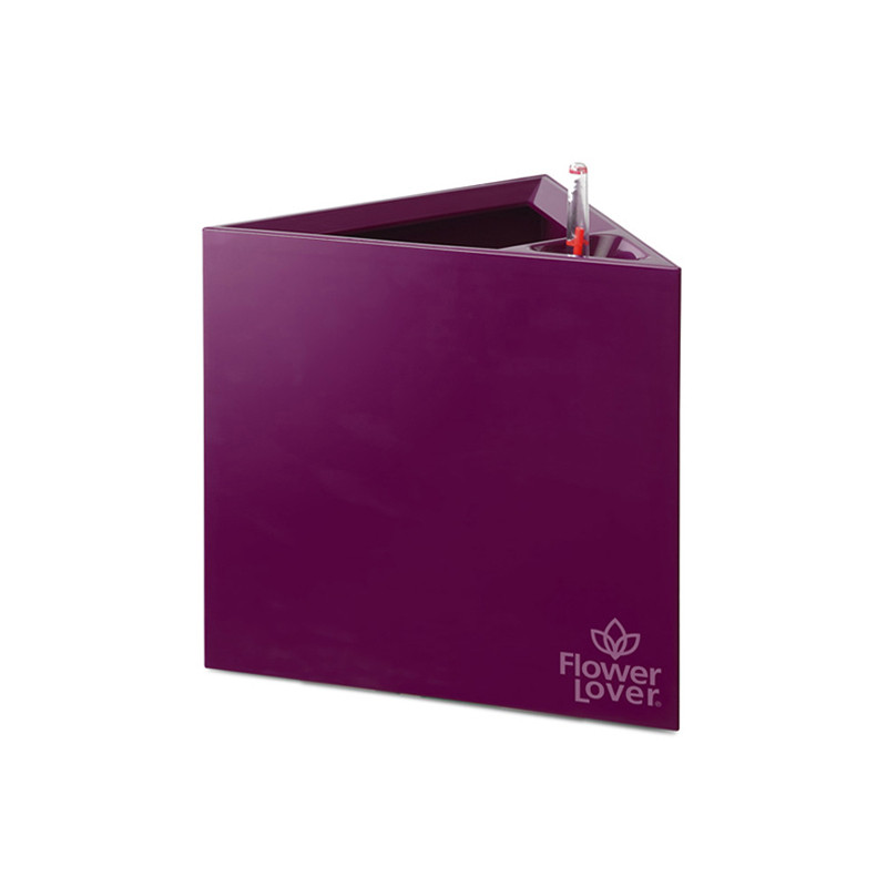 Flower Lover - Triangle pot auto irrigant - 21x21x21cm - Violet