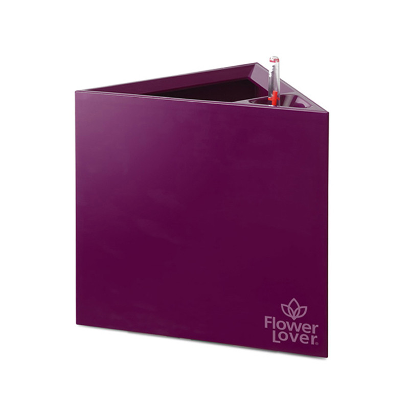 Flower Lover - Triangle pot auto irrigant - 27x27x27cm - Violet