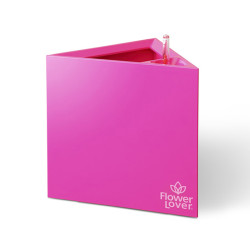 Flower Lover - Triangle pot auto irrigant - 27x27x27cm - Rose