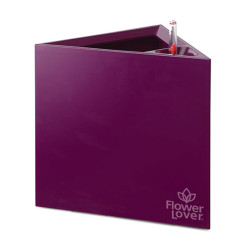 Flower Lover - Triangle pot auto irrigant - 33x33x33cm - Violet