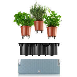 Flower Lover - Pot auto-irrigant - Cobble TRIO - Blanc