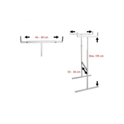 CIS - Support pour caisson T50/86 - 46/80 / H195cm max - Blanc