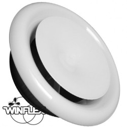 Diffuseur d'air metal 360°C pour intraction 125mm , conduit de ventilation