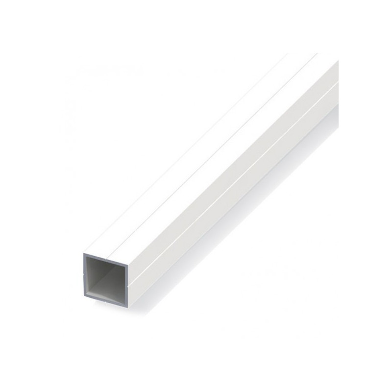 Tube carré de 2.5m Ø23.5mm pour M20 alu blanc