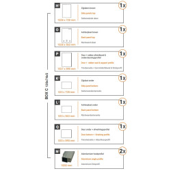 BONANZA 1M2 BOX C: 1140X670X60 composant