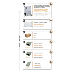 BONANZA 1M2 BOX A: 1185X785X355 composant