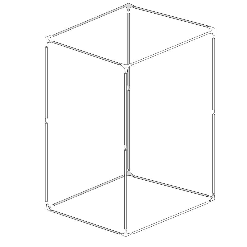 Structure de chambre de culture BBS - 120x120x200