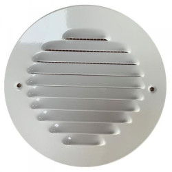 Winflex - Grille d'aération ronde ø190mm métal + écran-entraxe vis 164mm