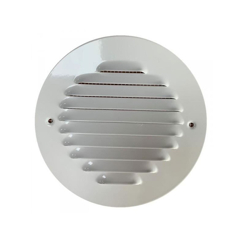 Winflex - Grille d'aération ronde ø190mm métal + écran-entraxe vis 164mm