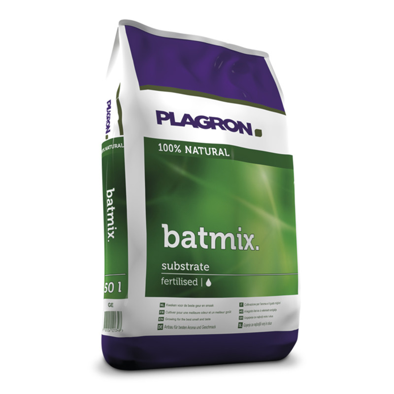 Plagron Bat Mix 50L, terreau guano de chauve souris, pour la floraison