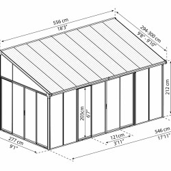 Canopia - Sanremo Solarium - 3x5,46m - Blanc