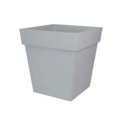 EDA - Pot carré Toscane - Gris béton - 87 L - 50 cm