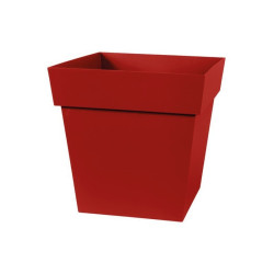 EDA - Pot carré Toscane - Rouge rubis - 87 L - 50 cm
